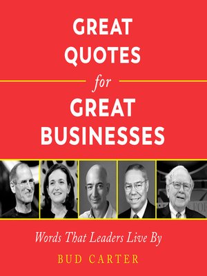 cover image of Great Quotes for Great Businesses